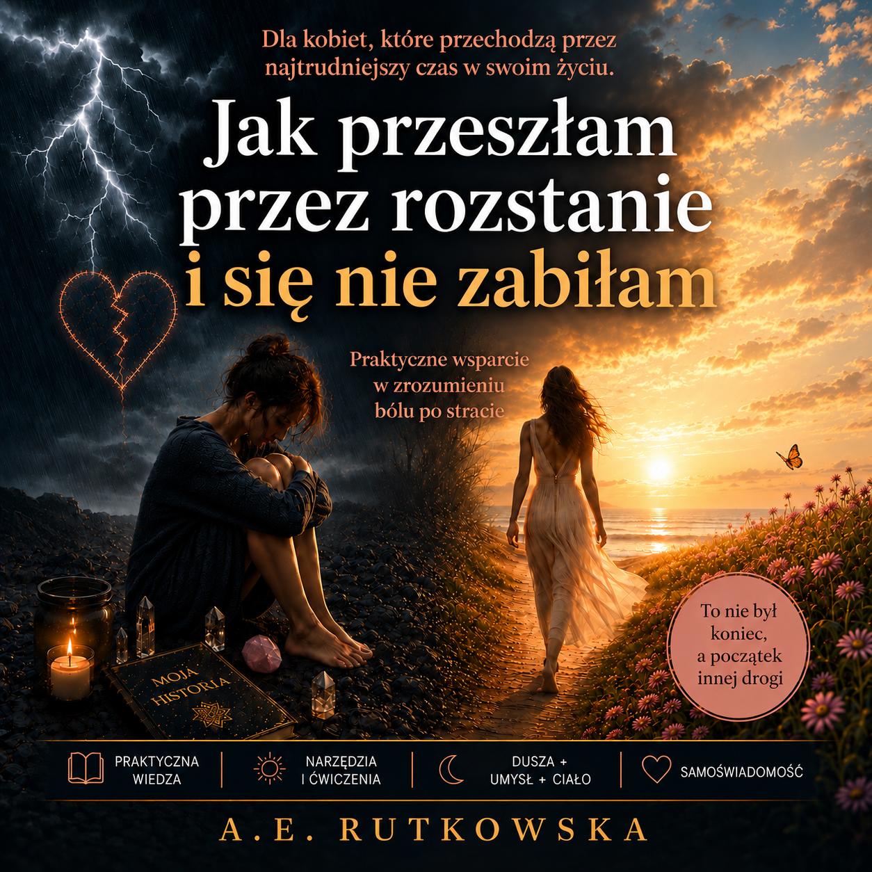 Okładka e-booka Jak przeszłam przez rozstanie i się nie zabiłam – A.E. Rutkowska